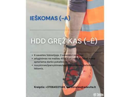  Gręžėjas (-a) (komunikacijų klojimas Vokietij